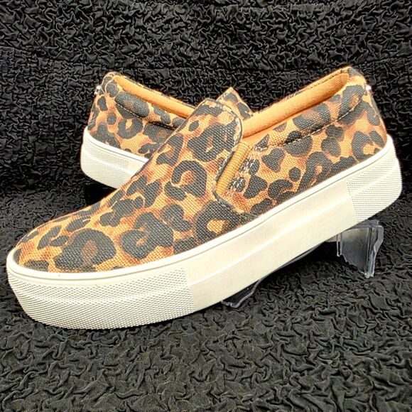 Steve Madden Gills Platform Slip-On Sneakers Leopard Print Size 6 - Picture 1 of 6